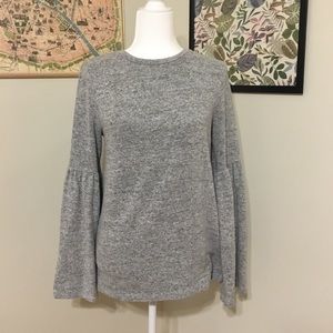 Zara Gray Bell Sleeve Sweater